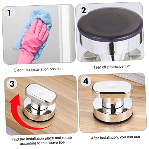 Poignée de porte à ventouse multifonctionnelle plastique x4