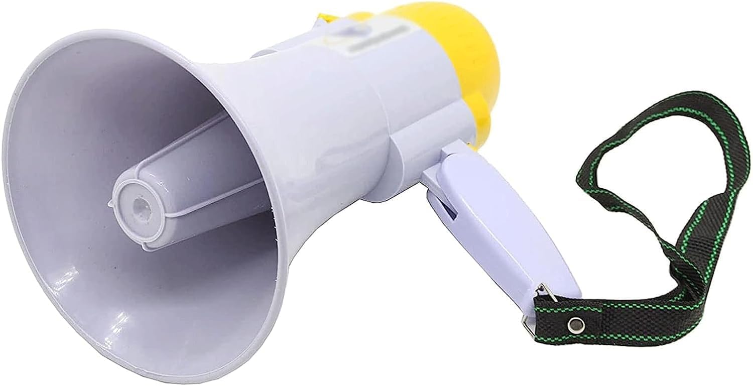 Megáfono Megáfono para Exteriores Megáfono De Mano para Grabación con Control De Volumen Altavoz Megáfono Ligero Megáfono Volumen Ajustable