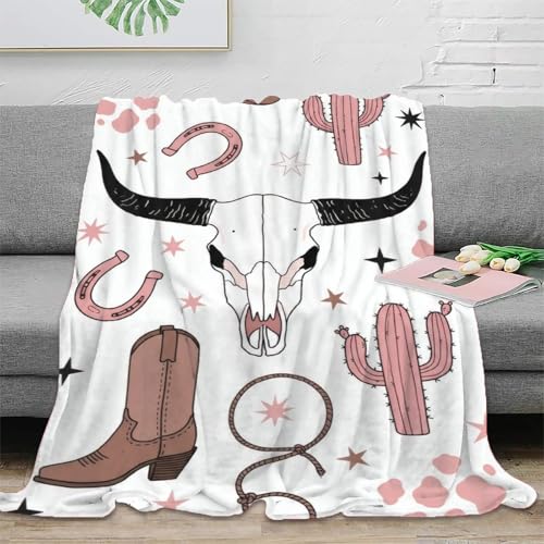 Couverture western 150x200 cm plaid cowboy microfibre - 2