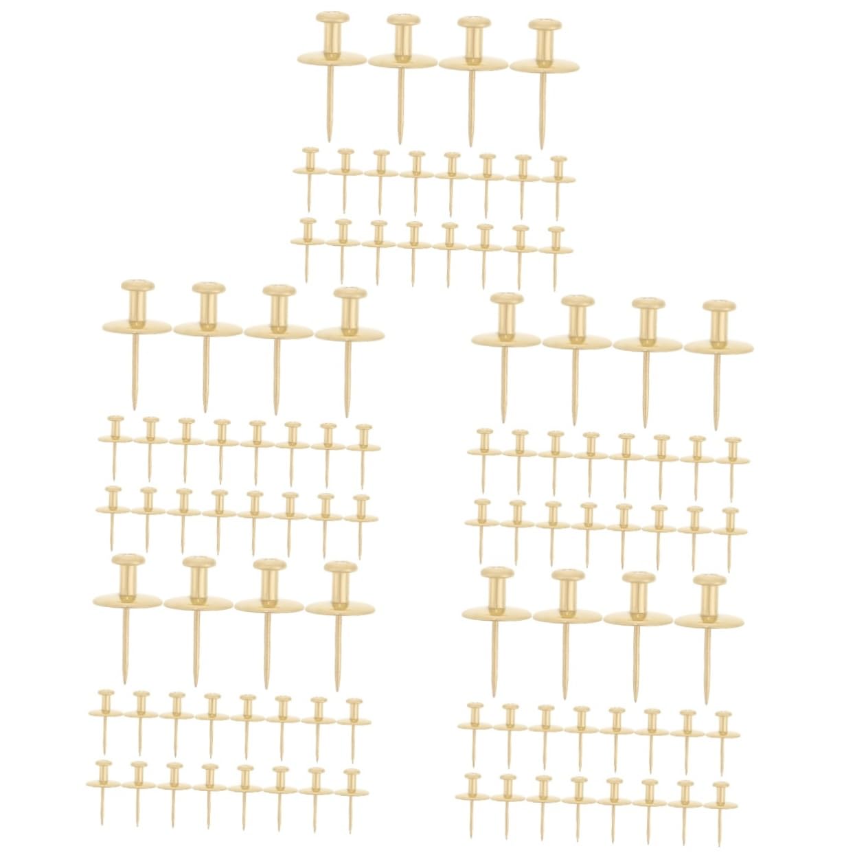 UKCOCO 100pezzi Chiodini Da Muro Metallo Dorato Per Appendere e Decorazioni Facile Installazione e Design Moderno Chiodi Decorativi Per Casa e Ufficio