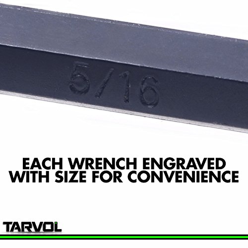 Allen Wrench Hex Key Set (10 WRENCHES - INDUSTRIAL GRADE) SAE Sizes 1/16-3/8 - Carbon Steel Construction with Black Finish