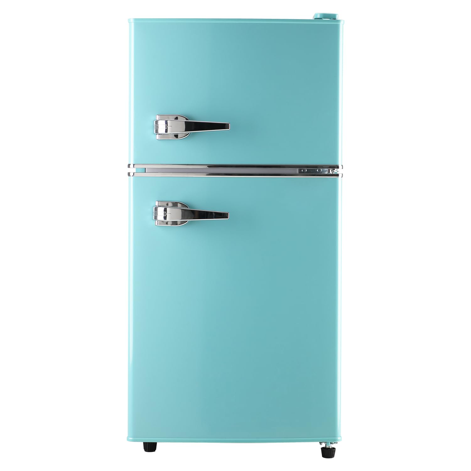 Anukis 3.2 Cu.Ft Retro Refrigerator with Freezer, 2 Door Mini Fridge with Adjustable Thermostat,Small Refrigerator for Apartment, Dorm, Office, Family, Basement, Garage (Mint green)