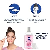 Vista 3 de NIVEA Agua limpiadora micelar, Skin Breathe Rose MicellAIR, 13.5 fl oz