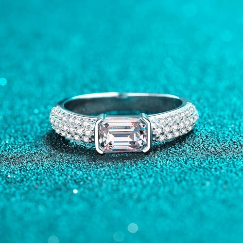 Women's Engagement Rings in 14K Gold | Radiant Emerald Cut 1 Carat Diamond Ring | D-color Ideal Cut VVS1 Clarity | Ideal for a Romantic Engagement4