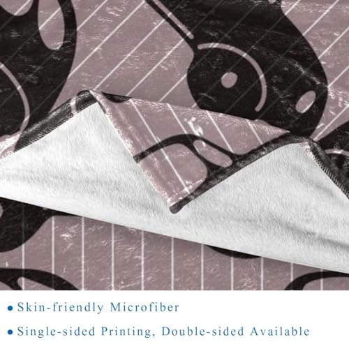 Couverture douce à rayures 150x200cm en microfibre légère pour lit et canapé