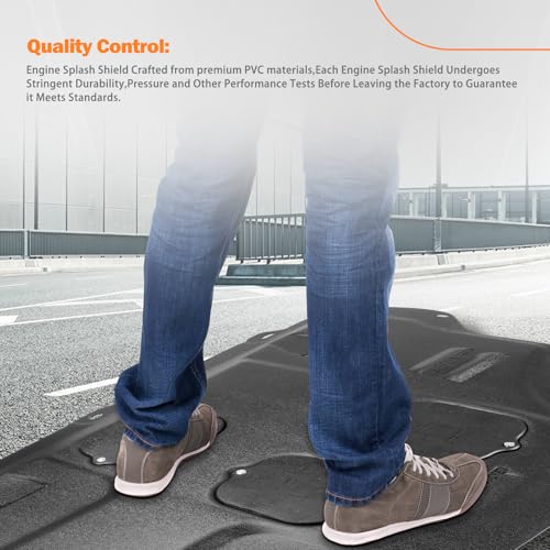 Image of Front Engine Splash Shield Compatible with Ford Focus ST /RS 2012 2013 2014 2014 2016 2017 2018, fit for C-Max 2013-2018 Splash Guards, Engine Cover Mud Flaps Protection