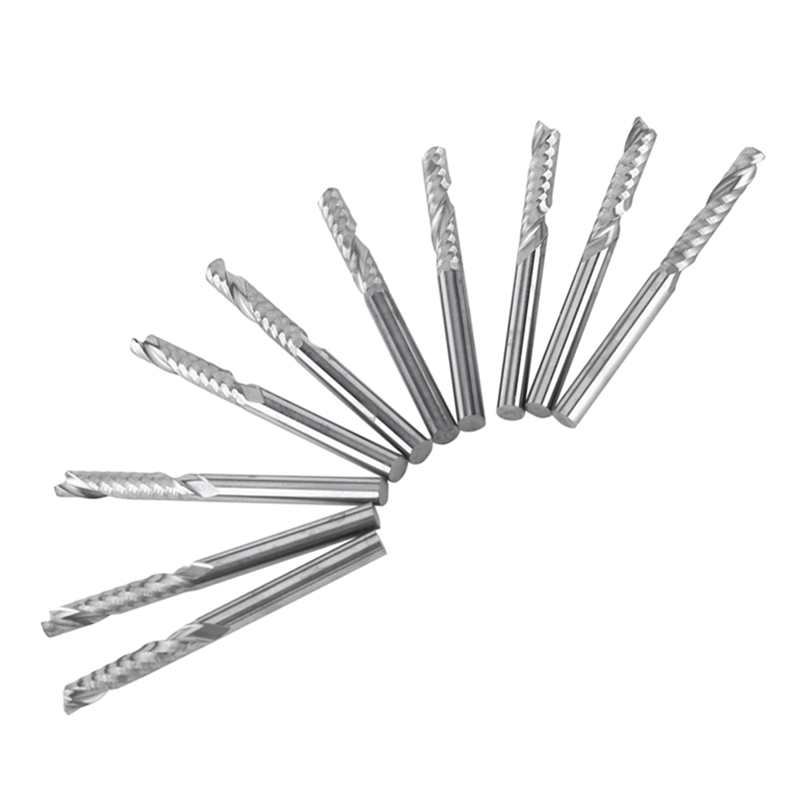 Alomejor Jeu de Fraises CNC 3,175 Mm de Diamètre, Coupe de 22 Mm, pour