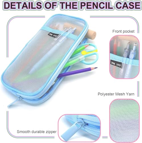 Image of Large Capacity Pencil Case Pouch, Cute Aesthetic Big Capacity Zipper Cases Pen Office Stationery Makeup Bag, Desk Organizer for College Adults Women Men (NET-Pencil Black /1)