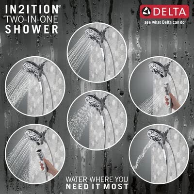 Delta In2Ition 2 In 1 Shower Head Combo Faucet H2O Hssh 1.75 Gpm Magnatite 5-Spray In Chrome, (75510) #TOP3