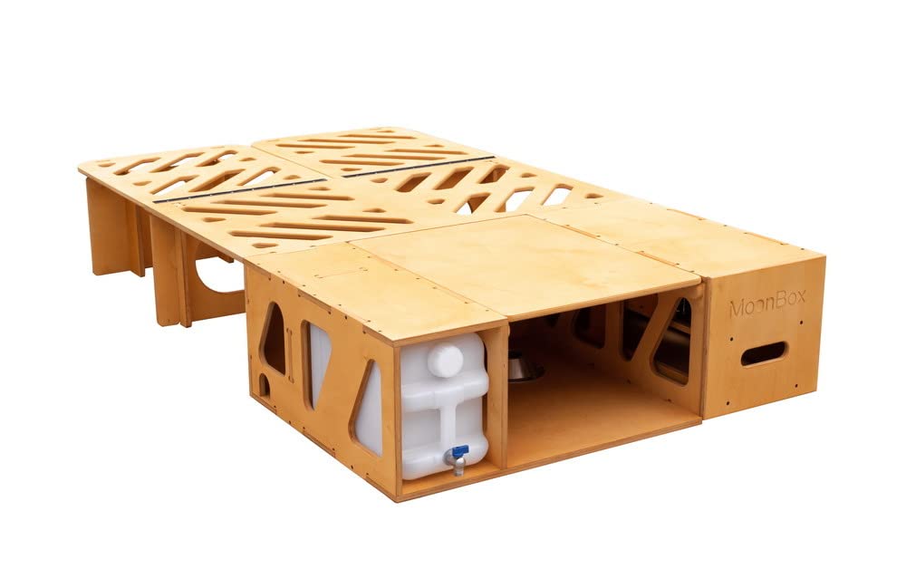 Moonbox Campingbox 115cm Modify für Minivans | mit Campingküche, Schlafsystem & Tisch | für Fahrzeuge mit Mind. 115cm Breite im Kofferraum
