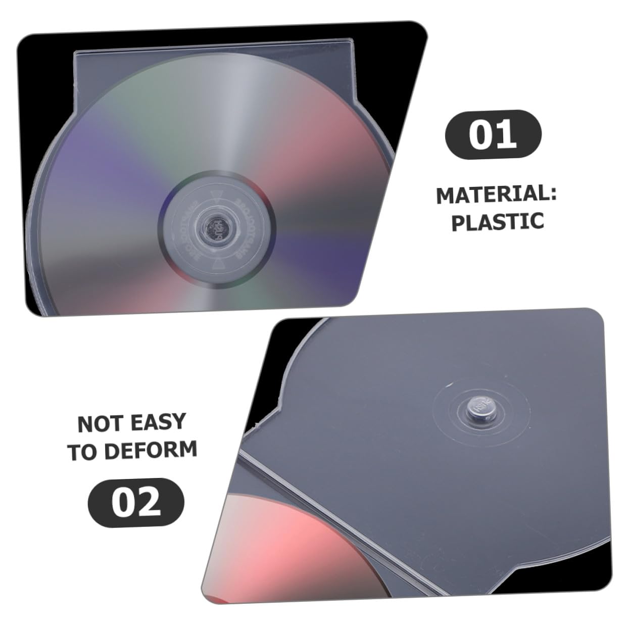 50 Pezzi Custodie Trasparenti per CD in Plastica Rigida Scatole Porta CD Portatili Antigraffio per Dvd e Dischi Musicali Custodie Singole Leggere per Viaggi e Archiviazione