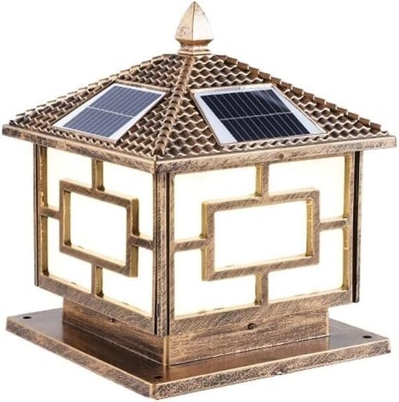 Éclairage de jardin de pavillon avec cette lampe solaire de poteau étanche