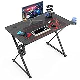 It's_Organized Gaming Desk 39 inch, Small Gaming Tables for Kids, Gift Idea, Carbon Fiber Surface PC