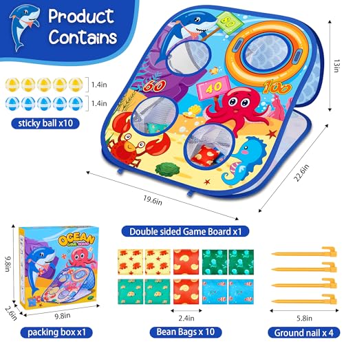image for Toyk Ocean Bean Bag Toss Game Toy Outdoor Toss Game, Family Party Part
