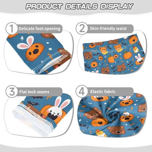 senya Girls Printed Leggings Yoga Pants Cute Pumpkin Rabbit Ear Bear Pattern for Kids in 4t to 10 Years, 4T3