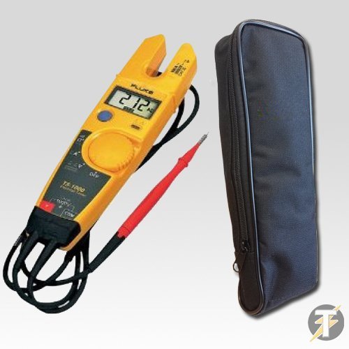 Image of Fluke T5-1000 - Tough, LCD, OpenJaw, 100 Amp, 1000 Volt AC/DC Voltage, Continuity & Current Tester, Displays Resistance To 1000 Ohms + LDMC1 Carry Case