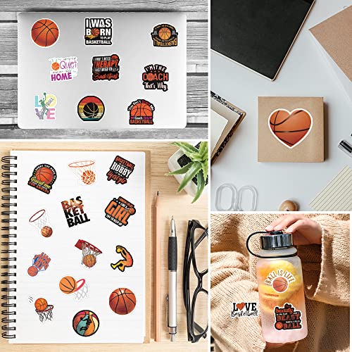Basketball Stickers |100 Pcs Basketball Waterproof Vinyl Decals For Water Bottles Laptop Car Luggage Cup Computer Mobile Phone Skateboard Decor #TOP3