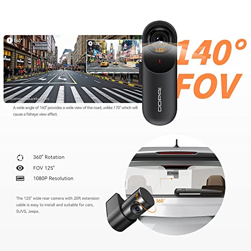 Image of DDPAI Mola N3 Pro Dual Channel Car Dash Camera (with GPS), 1600P Front & 1080P Rear Resolution, 265 Coverage, G-Sensor, WiFi, 1GB RAM, Upto 128GB Storage