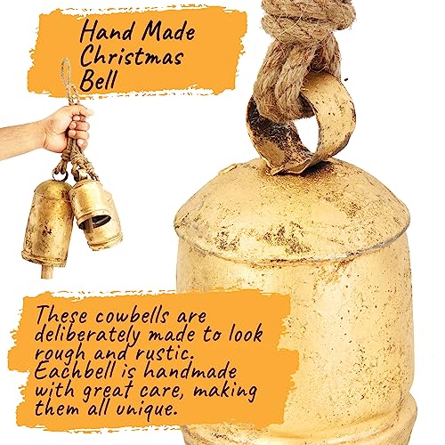 Vintage-Rustic-Cow-Bell-Christmas-Set-Shabby-Chic-Holiday-Decor-3-Bells-in-Various-Sizes-4-6-8-H-Create-Festive-Ambiance-and-Invite-Good-Luck Vintage Rustic Cow Bell Christmas Set Shabby Chic Holiday Decor 3 Bells in Various Sizes 4 6 8 H Create Festive Ambiance and Invite Good Luck