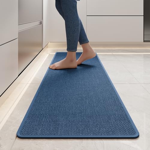 YDKGL Long Kitchen Runner Rugs Kitchen Mat Non Slip Washable Blue 17"x59"