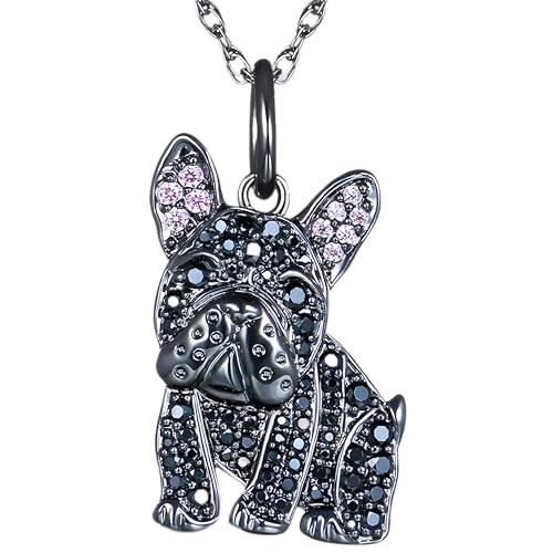 Sparkling Dog Pendant Necklace Yorkshire Pendant Necklace Women's Elegant Pet Puppy Jewelry Animal Accessories Birthday Gifts for Lovers -N25