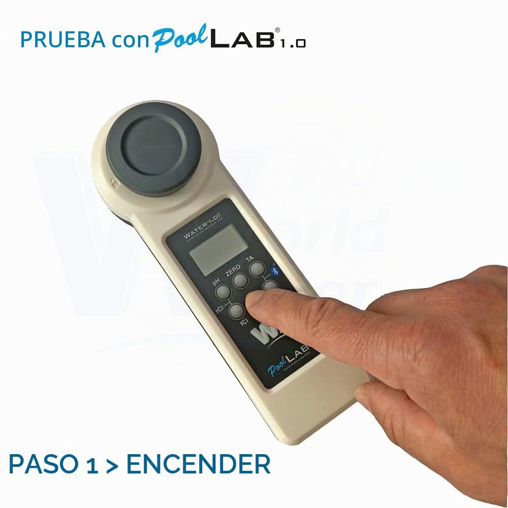 PoolLab 1.0 - Comprobador de agua electrónico - Edición especial 13 en 1 - Electrónico Pool Water Tester - Fotómetro para Whirlpool - Muy fácil de usar, Bluetooth, potente aplicación
