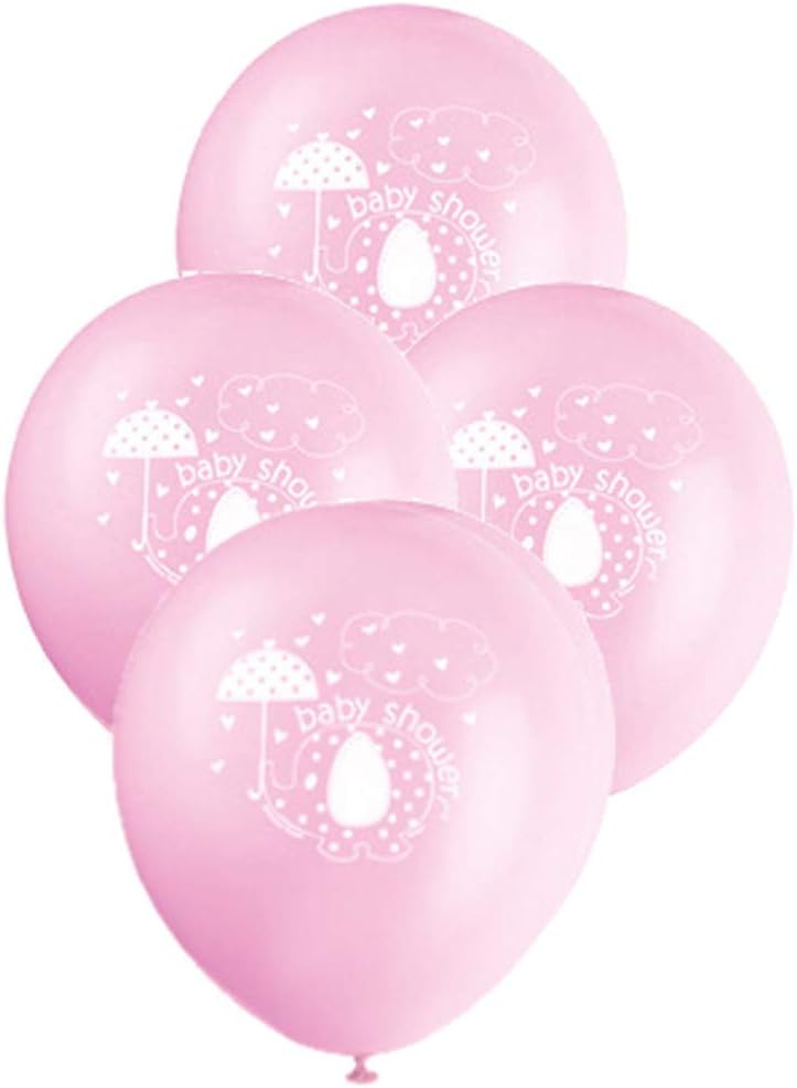 UniqueUnique 8 Pack 12" Umbrellaphants Pink Balloons