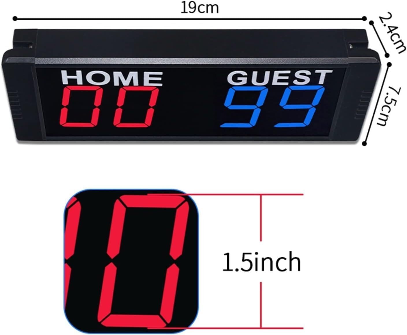 TIST Digital Scoreboard, Portable Mini Basketball Scoreboard, Digital Multi Sport Indoor LED Scoreboard