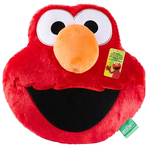 Get Trend Sesame Street Elmo Cojin Decorativo 3D Suave, Cojines para Sofá y Cama, Almohada Peluche Aesthetic para Niños Adultos, Decoracion Habitacion (Rojo Elmo)