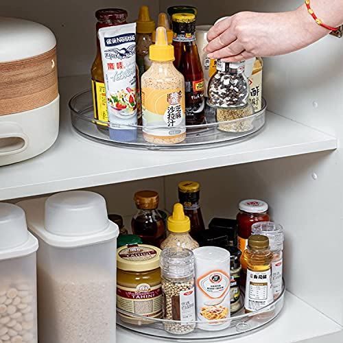 Uralfa 2-Pack Lazy Susan Cabinet Organizer, Plastic Rotating Round Lazy Susan Turntable For Pantry thumb #1
