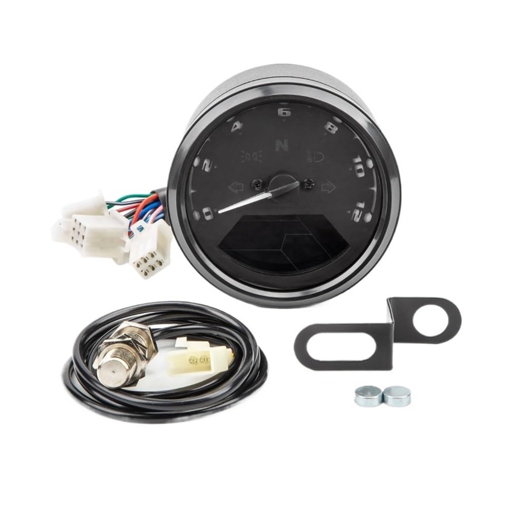 KNVBGG Speedometer Odometer Meter Motorcycle Meter Modification Accessories Odometer Tachometer 1-4 Cylinder Speedometer Odometer Motorcycle Speedometer Tachometer Gauge