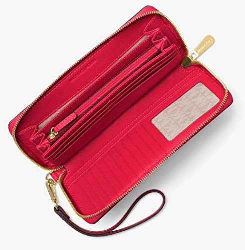 Image of MICHAEL MICHAEL KORS Jet Set Travel Leather Continental Wristlet, Pink, Pink, L