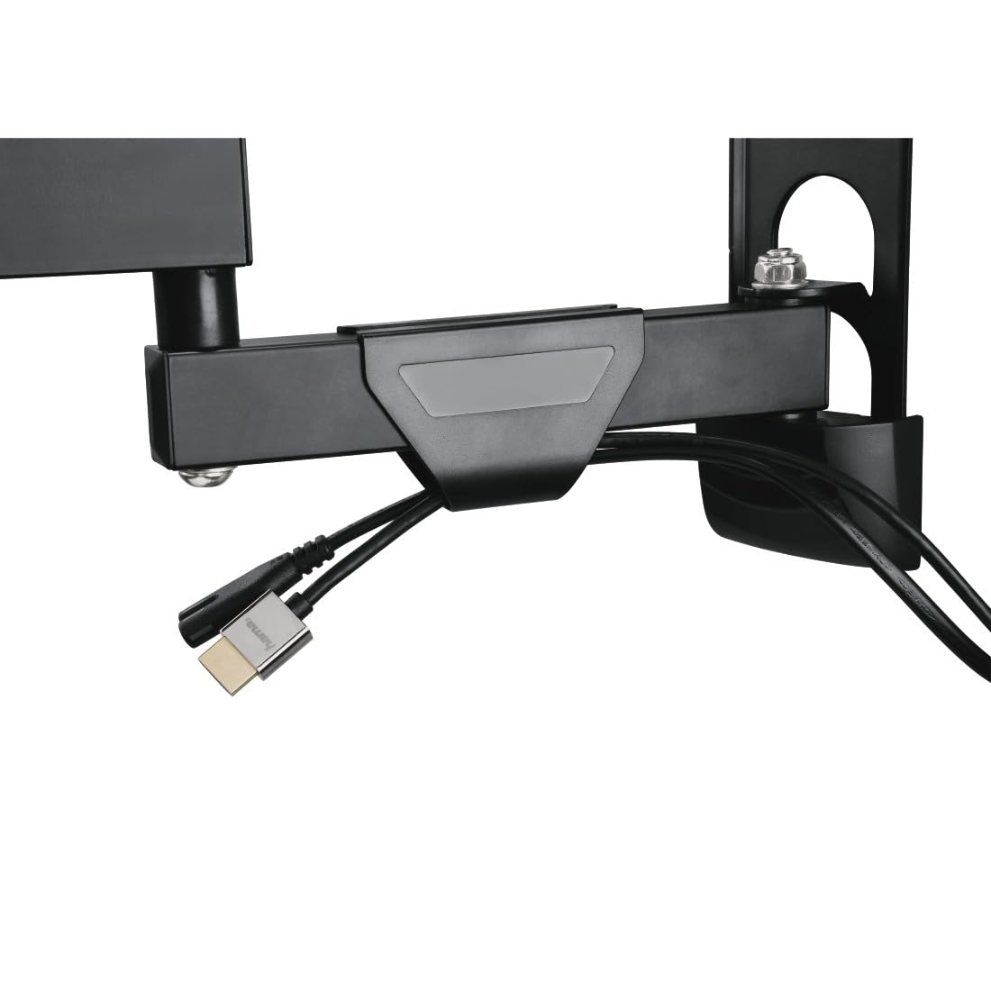 Hama TV Wandhalterung schwenkbar, neigbar, ausziehbar (TV Wandhalterung 19-50 Zoll, VESA 50x50 bis VESA 200x200, bis 25kg, mit fischer-Dübeln) schwarz
