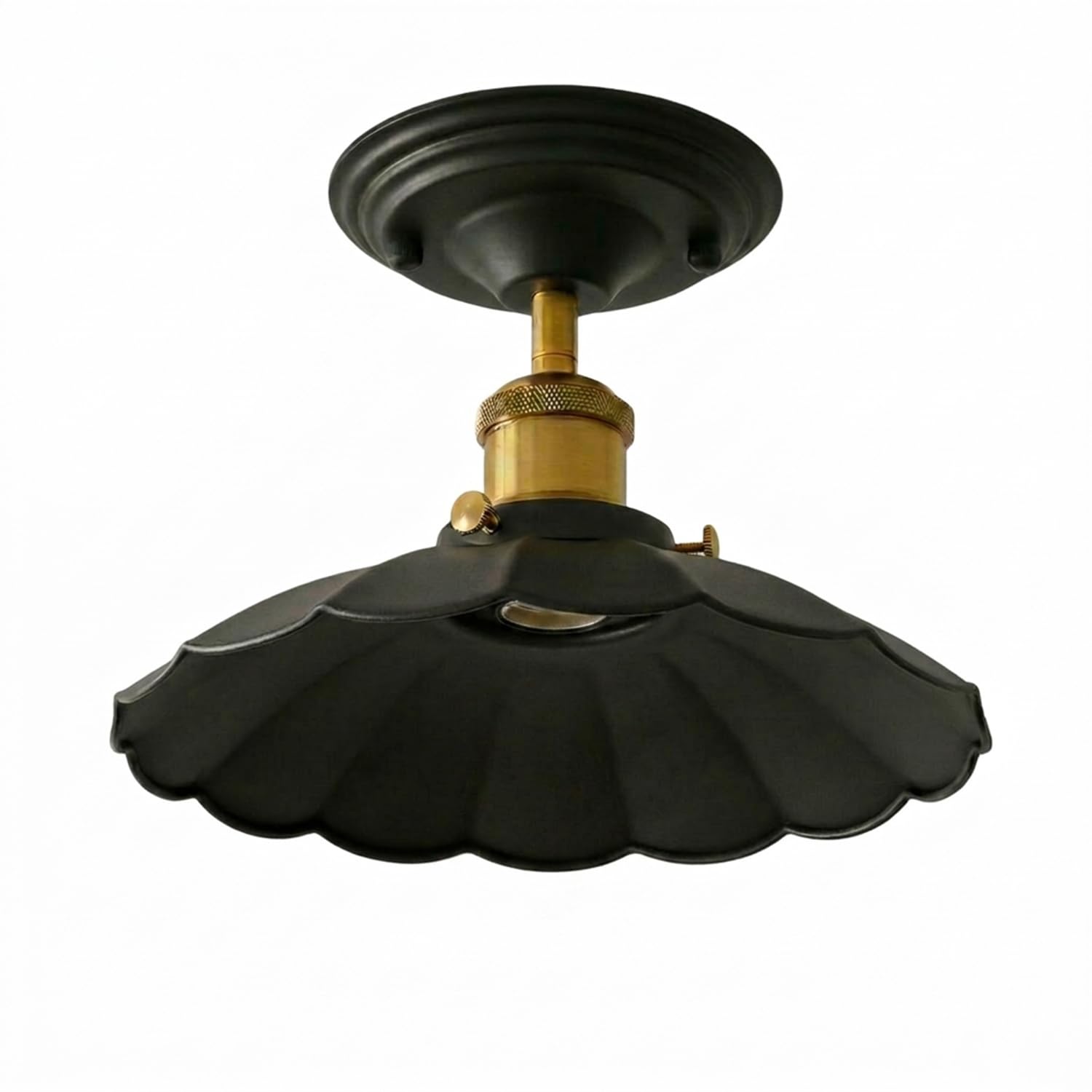 LEDSone Industrial Semi Flush Mount Ceiling Light Metal E27 — image 1