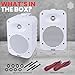 Pyle Indoor Outdoor Speakers Pair - 500 Watt Dual Waterproof 5.25” 2-Way Full Range Speaker System w/ 1/2” High Compliance Polymer Tweeter - in-Home, Boat, Marine, Deck, Patio, Poolside (White)