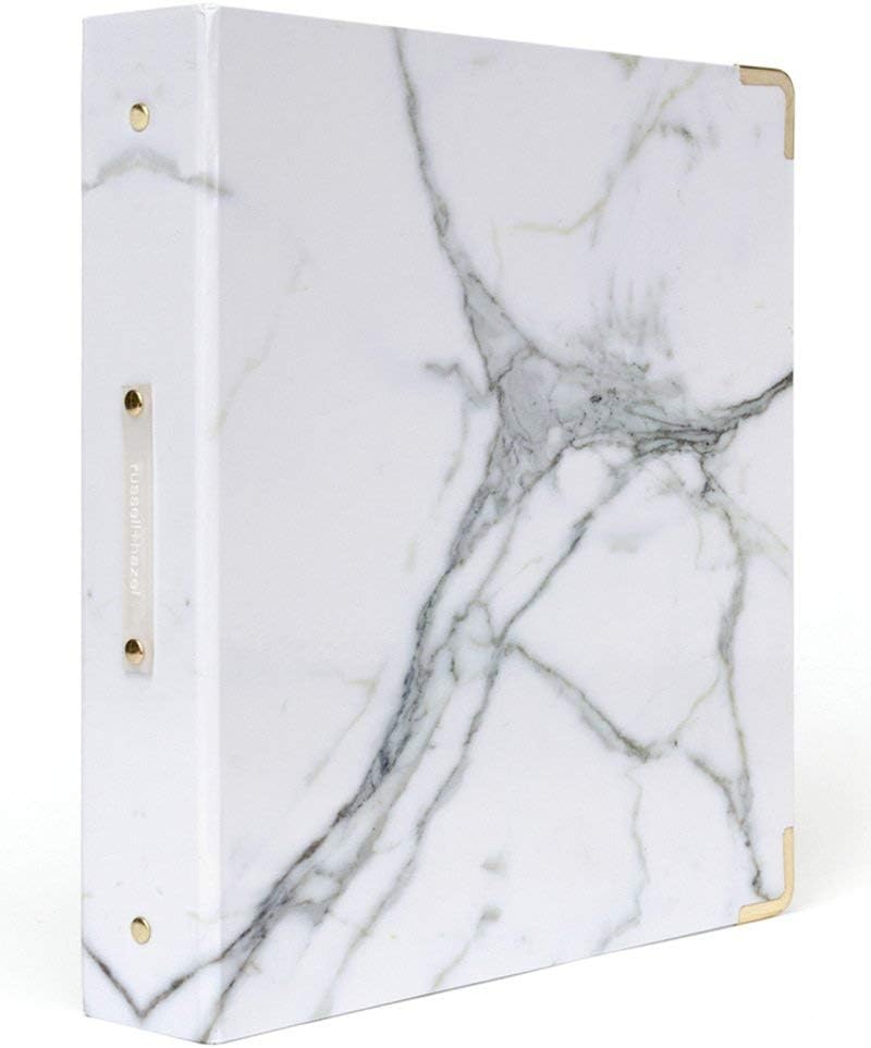 russell+hazel Marble Patent Signature 3 Ring Binder