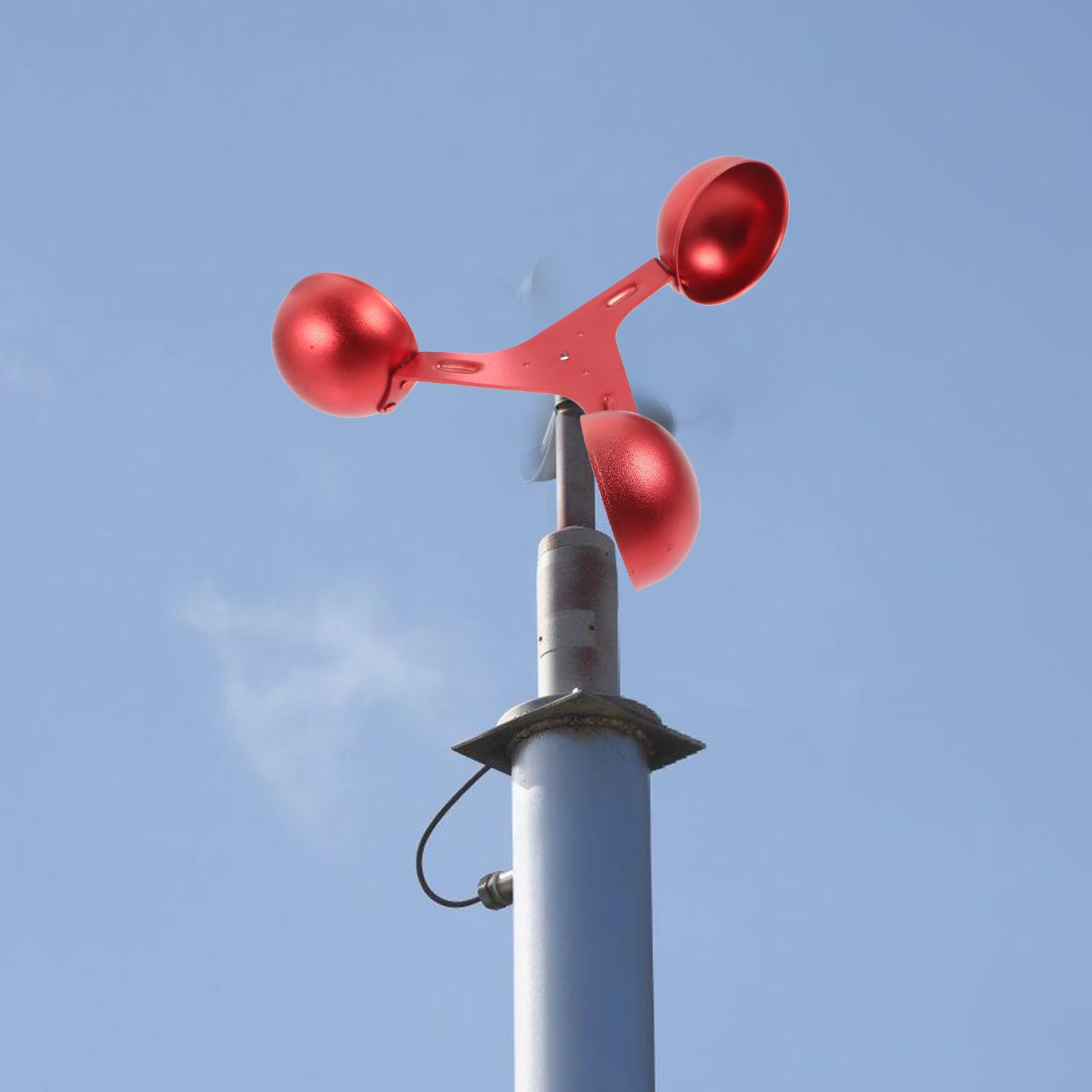 NUOBESTY 3-cup Velocità del Vento Sensore Anemometro Sostituzione Tazza 200mm Lega di Alluminio Vento Lama Accessorio per Outdoor Tool