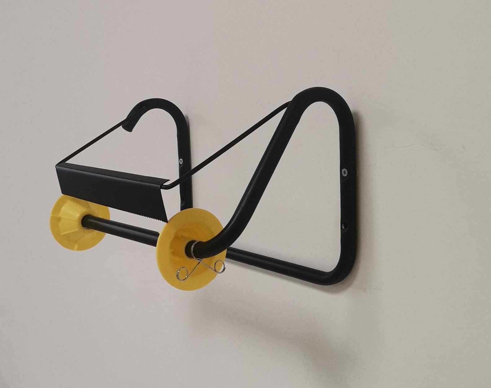 Tecnokit porta rotolo carta da muro, nero, dispenser bobina industriale in acciaio 40x20x23h con accessori montaggio inclusi