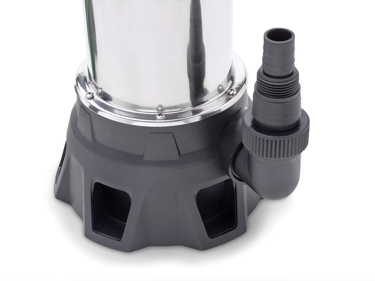 Pompa sommersa DWP 10000 (fino a 10.000 l/h, portata max. 25 mm, 400 W, 6 m Hmax) – Pompa per acqua sporca per laghetti, piscine per bambini, cantine allagate, cantieri, piscine