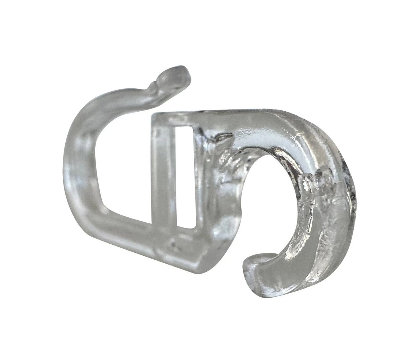 25 x 100 Stück Öse 6mm Überklipshaken, Faltenlegehaken, Gardinenhaken - Farbe transparent.