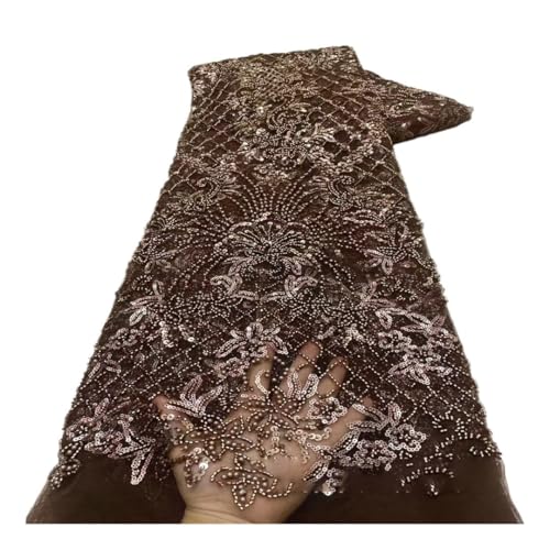 Tissu tube de perles 3D haute couture broderie fleurs de banquet