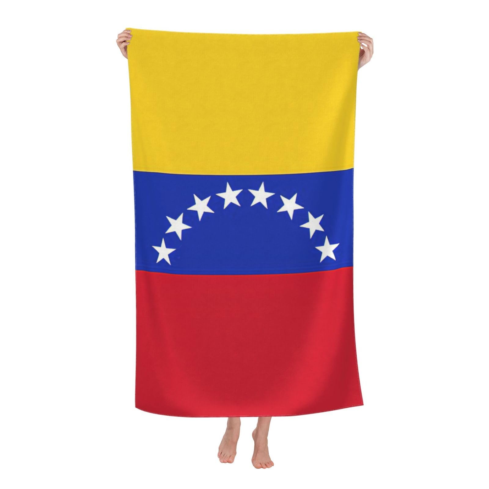 NImongt Flag Of Venezuela Print Oversized Adult Beach Towel For Travel Weekend Getaways Festivals Camping Trips