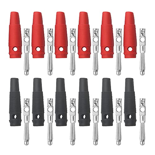 Image of WMYCONGCONG 12 PCS 32A High Current Screw Type 4mm Banana Plugs Male Stackable Connector Speaker Cable Adapter