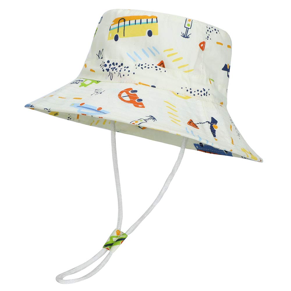 MASOCIO Sombrero de Sol para Bebé Niños Verano Gorro de ala Ancha Protección Solar Ajustable para Exteriores Playa
