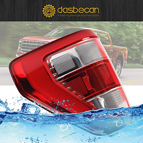 Dasbecan Left Driver Side Tail Light Without Bulb Compatible With 2021 2022 2023 Ford F150 F-150 Xl Replaces Ml3Z-13404-E Rear Taillight Housing Incandescent Type #TOP5