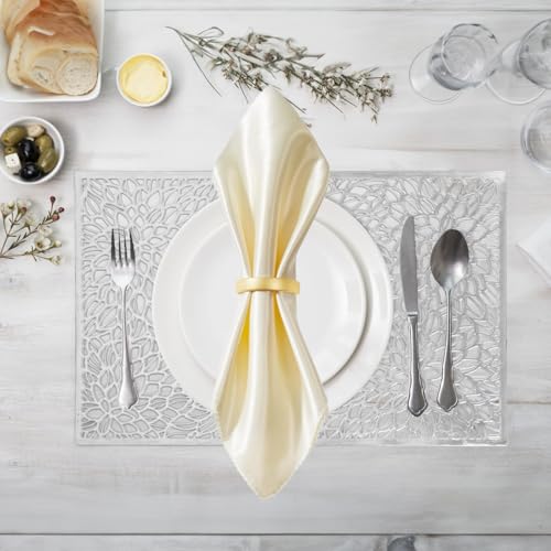 Napkin Rings Set of 6, Gold Napkin Rings Semicircle Metal Napkin Holder | Elegant Napkin Ring Gold | Napkin Buckle for Table Decoration, Valentine Day, Thanksgiving, Christmas, Anniversary Dinners - Cosy Home Interiors Napkin Rings Set of 6, Gold Napkin Rings Semicircle Metal Napkin Holder | Elegant Napkin Ring Gold | Napkin Buckle for Table Decoration, Valentine Day, Thanksgiving, Christmas, Anniversary Dinners - Image 5