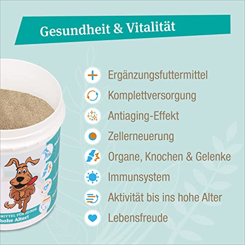 proKyne FUNCTIONAL NUTRITION 200g Kräuter Pulver | All-in-One Nahrungsergänzung Multivitamine für Hunde | Unterstützt Gelenke Immunsystem Haut Fell Vitalität Verdauung. Für Erwachsene Tiere