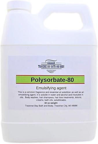 Polysorbate 80, contenedor sellado de seguridad de 32 onzas T-MAZ 80, Tween 80 100% puro surfactante y emulsionante fabricado en los Estados Unidos