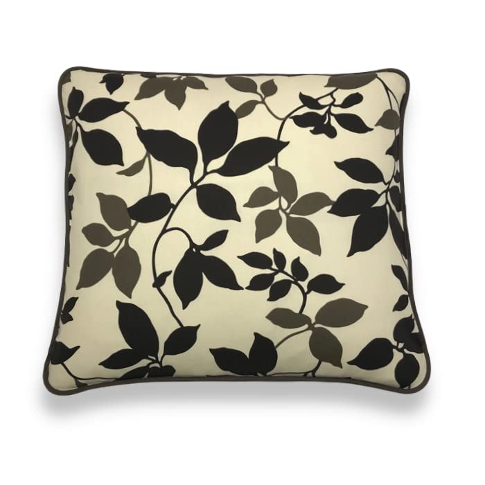 Dolce Beige Botanical Pattern L-angel Zabuton Cover, Made in Japan (21.7 x 23.2 inches (55 x 59 cm), Meisenbu