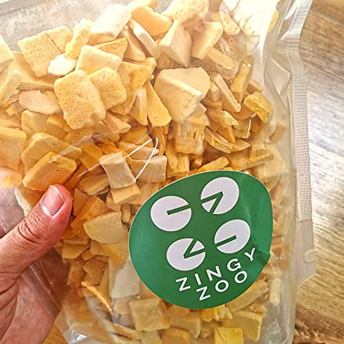 Gefriergetrocknete Mango | XL 300g Ohne Zuckerzusatz Mangos Gefriergetrocknet | Freeze Dried Fruit Mangoe Getrocknet | Trocken Früchte Keine Zusätze | Trockenmango ZingyZoo
